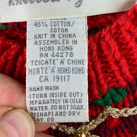 Vintage Talbots Holiday Sweater Size S Teddy Bears Ugly Christmas 90's - Picture 6 of 8